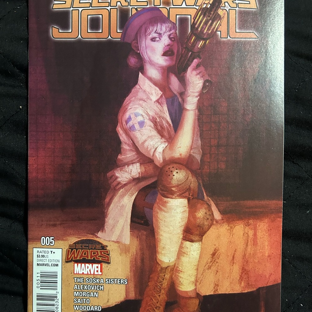 Marvel Secret Wars Comic Back Cover — Brown & Purple Accents